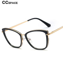 Load image into Gallery viewer, 48321 Plastic Titanium Anti Blue Light Optical Glasses Frames Cat Eye Women TR90 Computer Eyeglasses