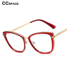 Load image into Gallery viewer, 48321 Plastic Titanium Anti Blue Light Optical Glasses Frames Cat Eye Women TR90 Computer Eyeglasses