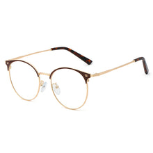 Load image into Gallery viewer, 48322 TR90 Anti Blue Light Round Optical Glasses Frames Men Women Eyebrow Computer Eyeglasses