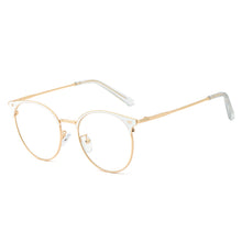 Load image into Gallery viewer, 48322 TR90 Anti Blue Light Round Optical Glasses Frames Men Women Eyebrow Computer Eyeglasses