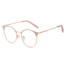 Load image into Gallery viewer, 48322 TR90 Anti Blue Light Round Optical Glasses Frames Men Women Eyebrow Computer Eyeglasses