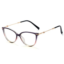 Load image into Gallery viewer, 48325 Cat Eye Diamond  Anti Blue Light Optical Glasses Frames Women TR90 Computer Eyeglasses