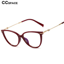 Load image into Gallery viewer, 48325 Cat Eye Diamond  Anti Blue Light Optical Glasses Frames Women TR90 Computer Eyeglasses