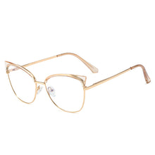 Load image into Gallery viewer, 48327 Cat Eye Anti Blue Light Optical Metal Glasses Frames Women Tr90 Computer Eyeglasses