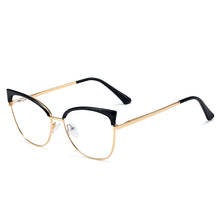 Load image into Gallery viewer, 48327 Cat Eye Anti Blue Light Optical Metal Glasses Frames Women Tr90 Computer Eyeglasses
