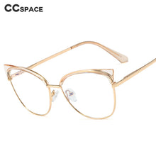 Load image into Gallery viewer, 48327 Cat Eye Anti Blue Light Optical Metal Glasses Frames Women Tr90 Computer Eyeglasses