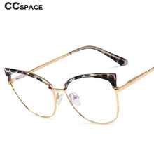 Load image into Gallery viewer, 48327 Cat Eye Anti Blue Light Optical Metal Glasses Frames Women Tr90 Computer Eyeglasses