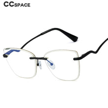 Load image into Gallery viewer, 48329 Rimless Anti Blue Light Transparent Glasses Frames Women Computer Eyeglasses