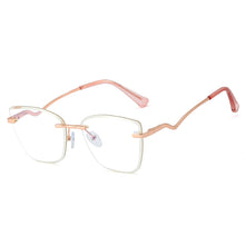 Load image into Gallery viewer, 48329 Rimless Anti Blue Light Transparent Glasses Frames Women Computer Eyeglasses