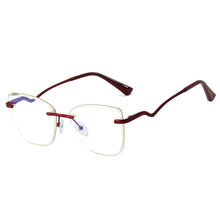 Load image into Gallery viewer, 48329 Rimless Anti Blue Light Transparent Glasses Frames Women Computer Eyeglasses