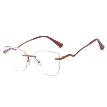 Load image into Gallery viewer, 48329 Rimless Anti Blue Light Transparent Glasses Frames Women Computer Eyeglasses