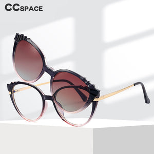 48338 Two Lenses Anti Blue Light Glasses Frames Polarized Sunglasses Clip Men Women TR90 Multifunctional Eyeglasses