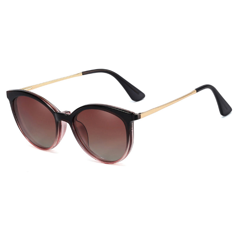 48344 Round Anti Blue Light Optical Glasses Frames Polarized Sunglasses With Magnetic Clip Men Women Retro Computer Eyeglasses