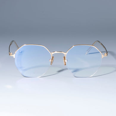 49013 Semi-Rimless Square Glasses Frames Men Women Optical Computer Glasses