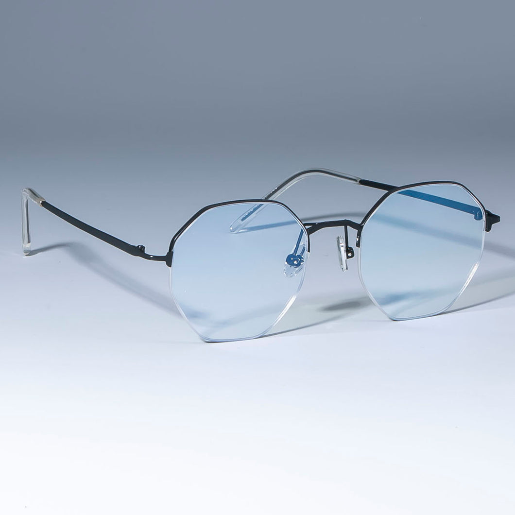 49013 Semi-Rimless Square Glasses Frames Men Women Optical Computer Glasses