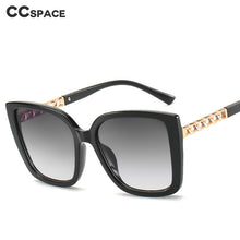 Load image into Gallery viewer, 49042 Square Sunglasses Cat Eye  Chain Women Shades Uv400 Vintage Glasses