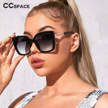 Load image into Gallery viewer, 49042 Square Sunglasses Cat Eye  Chain Women Shades Uv400 Vintage Glasses