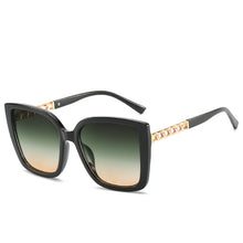 Load image into Gallery viewer, 49042 Square Sunglasses Cat Eye  Chain Women Shades Uv400 Vintage Glasses