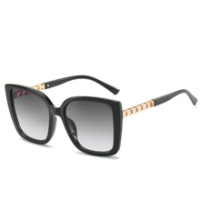 Load image into Gallery viewer, 49042 Square Sunglasses Cat Eye  Chain Women Shades Uv400 Vintage Glasses