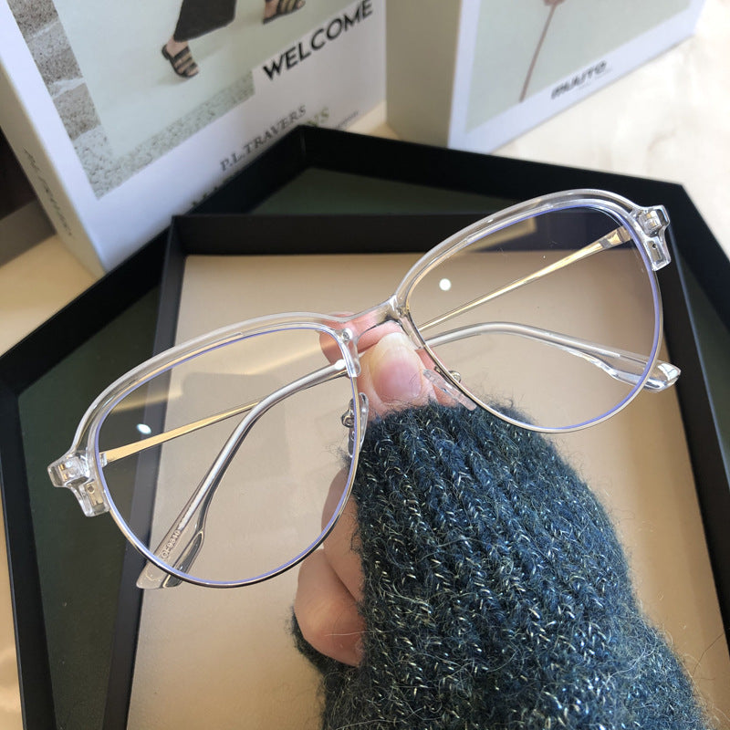 49044 Round Half Frame Glasses Frames Women Optical Computer Glasses