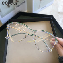 Load image into Gallery viewer, 49044 Round Half Frame Glasses Frames Women Optical Computer Glasses