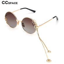 Load image into Gallery viewer, 49046 Round Polarized  Sunglasses Gear Chain Men Women Shades UV400 Vintage Glasses