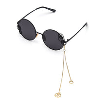 Load image into Gallery viewer, 49046 Round Polarized  Sunglasses Gear Chain Men Women Shades UV400 Vintage Glasses