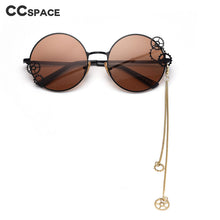 Load image into Gallery viewer, 49046 Round Polarized  Sunglasses Gear Chain Men Women Shades UV400 Vintage Glasses