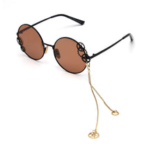 Load image into Gallery viewer, 49046 Round Polarized  Sunglasses Gear Chain Men Women Shades UV400 Vintage Glasses