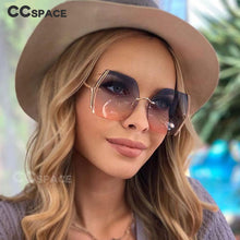 Load image into Gallery viewer, 49066 Rimless Square  Sunglasses Women Shades UV400 Vintage Glasses