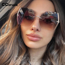 Load image into Gallery viewer, 49066 Rimless Square  Sunglasses Women Shades UV400 Vintage Glasses