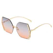 Load image into Gallery viewer, 49066 Rimless Square  Sunglasses Women Shades UV400 Vintage Glasses