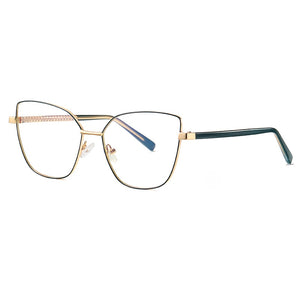 49081 Anti-blue Light Cat Eye Metal Glasses Frames Men Women Optical  Computer Glasses