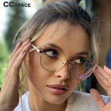 Load image into Gallery viewer, 49081 Anti-blue Light Cat Eye Metal Glasses Frames Men Women Optical  Computer Glasses