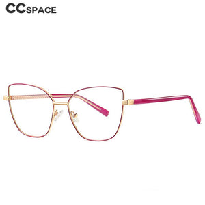 49081 Anti-blue Light Cat Eye Metal Glasses Frames Men Women Optical  Computer Glasses