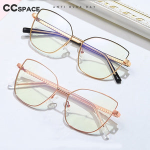 49081 Anti-blue Light Cat Eye Metal Glasses Frames Men Women Optical  Computer Glasses