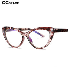 Carica l&#39;immagine nel visualizzatore di Gallery, 49082 Cat Eye Montature per occhiali in plastica titanio luce anti-blu Occhiali da computer ottici ultraleggeri per uomo e donna