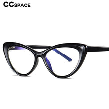 Carica l&#39;immagine nel visualizzatore di Gallery, 49082 Cat Eye Montature per occhiali in plastica titanio luce anti-blu Occhiali da computer ottici ultraleggeri per uomo e donna