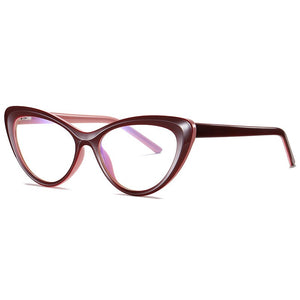49082 Cat Eye Montature per occhiali in plastica titanio luce anti-blu Occhiali da computer ottici ultraleggeri per uomo e donna