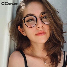 Load image into Gallery viewer, 49097 TR90 Round Cat Eye Vintage Glasses Frames Men Women Optical Computer Glasses