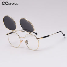 Load image into Gallery viewer, 49099 SteamPunk Round Polarized Flip Sunglasses Men Women Shades UV400 Vintage Glasses
