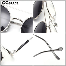 Load image into Gallery viewer, 49099 SteamPunk Round Polarized Flip Sunglasses Men Women Shades UV400 Vintage Glasses