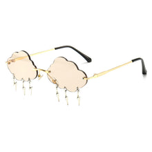 Load image into Gallery viewer, 49102 Rimless Sunglasses Steam Punk Men Women Cloud Lightning Tassel Shades UV400 Vintage Glasses