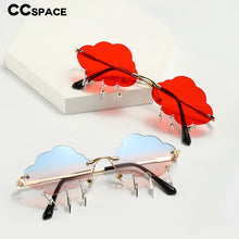 Load image into Gallery viewer, 49102 Rimless Sunglasses Steam Punk Men Women Cloud Lightning Tassel Shades UV400 Vintage Glasses