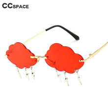 Load image into Gallery viewer, 49102 Rimless Sunglasses Steam Punk Men Women Cloud Lightning Tassel Shades UV400 Vintage Glasses