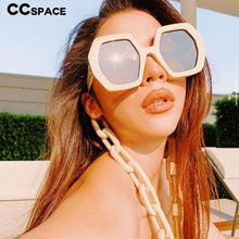 Load image into Gallery viewer, 49117 Oversized Chain  Polygon Sunglasses Men Women Shades UV400 Vintage Glasses