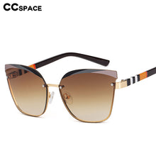 Load image into Gallery viewer, 49123 Cat Eye Frameless Stripe  Sunglasses Men Women Shades UV400 Vintage Glasses