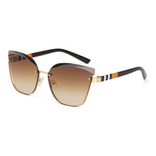 Load image into Gallery viewer, 49123 Cat Eye Frameless Stripe  Sunglasses Men Women Shades UV400 Vintage Glasses