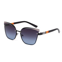 Load image into Gallery viewer, 49123 Cat Eye Frameless Stripe  Sunglasses Men Women Shades UV400 Vintage Glasses