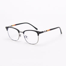 Load image into Gallery viewer, 49135 TR90 Square Cat Eye Metal Glasses Eyebrow Frames Ultralight Women Optical Computer Glasses